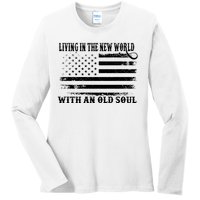 Oliver Anthony Livin In The New World With An Old Soul Ladies Long Sleeve Shirt