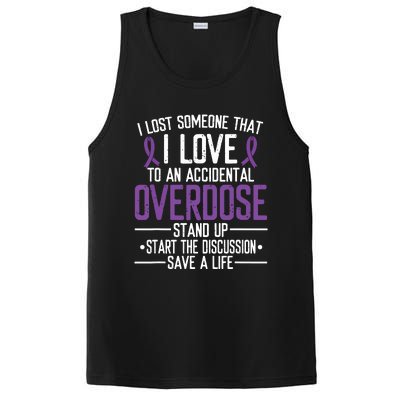 Overdose Awareness Lost Someone I Love Purple Ribbon PosiCharge Competitor Tank