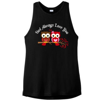 Owl Always Love You Ladies PosiCharge Tri-Blend Wicking Tank