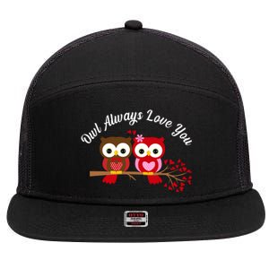 Owl Always Love You 7 Panel Mesh Trucker Snapback Hat