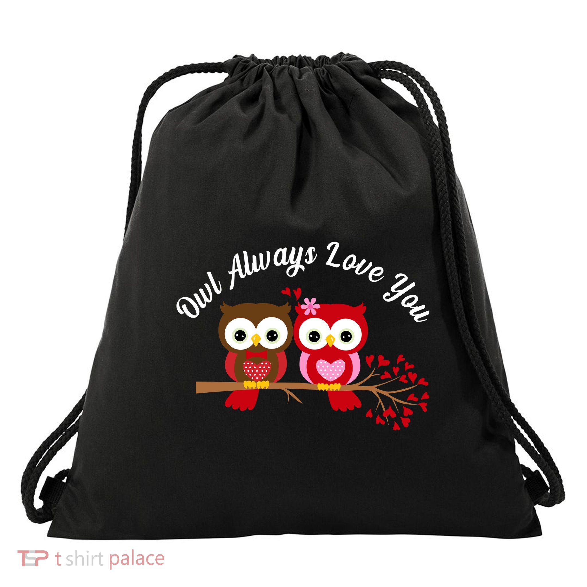 Owl Always Love You Drawstring Bag