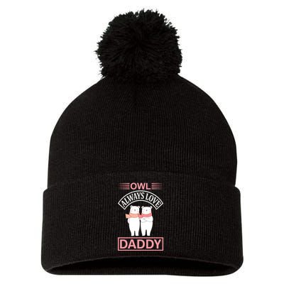 Owl Always Love Daddy Pom Pom 12in Knit Beanie