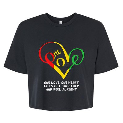 One African Love Heart Black History Month Cool Blm Melanin Bella+Canvas Jersey Crop Tee