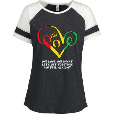 One African Love Heart Black History Month Cool Blm Melanin Enza Ladies Jersey Colorblock Tee