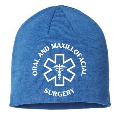 Oral And Maxillofacial Surgery Doctor Nurse Medical Caduceus Gift Sustainable Beanie