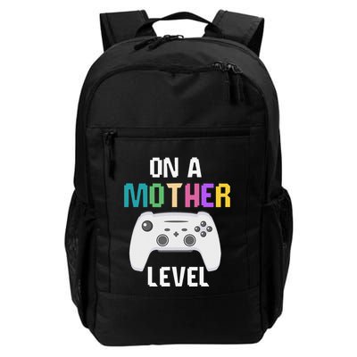 On A Mother Level Up Mothers Day Gamer Mom Retro Controller Backpack