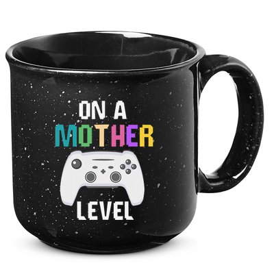 On A Mother Level Up Mothers Day Gamer Mom Retro Controller 15oz Campfire Ceramic Mug