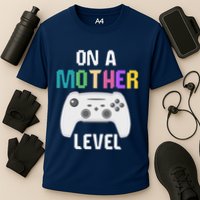 On A Mother Level Up Mothers Day Gamer Mom Retro Controller Performance Shirt