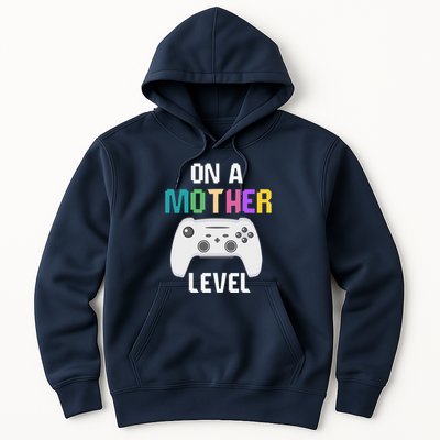 On A Mother Level Up Mothers Day Gamer Mom Retro Controller Hoodie