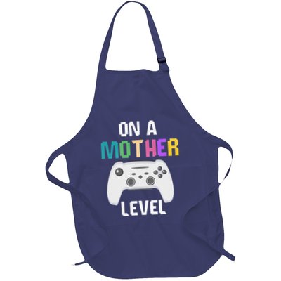 On A Mother Level Up Mothers Day Gamer Mom Retro Controller Apron
