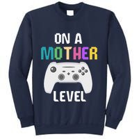On A Mother Level Up Mothers Day Gamer Mom Retro Controller Sweatshirt