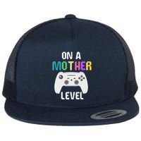 On A Mother Level Up Mothers Day Gamer Mom Retro Controller Flatbill Hat