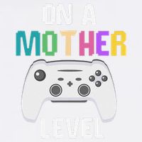 On A Mother Level Up Mothers Day Gamer Mom Retro Controller Garment-Dyed Sweatshirt