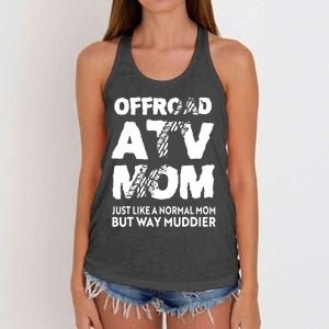 OffRoad ATV Mom Funny Quad 4Wheeling Mother Women's Knotted Racerback Tank