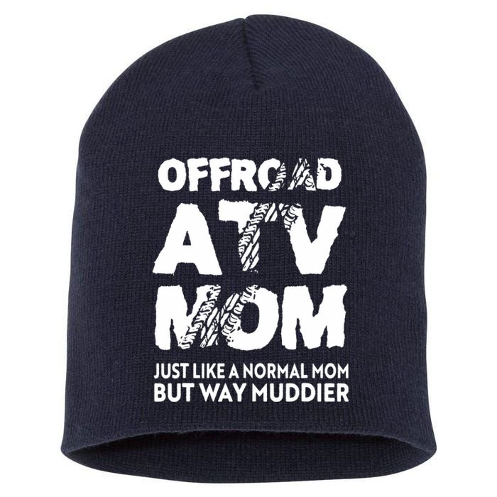 OffRoad ATV Mom Funny Quad 4Wheeling Mother Short Acrylic Beanie