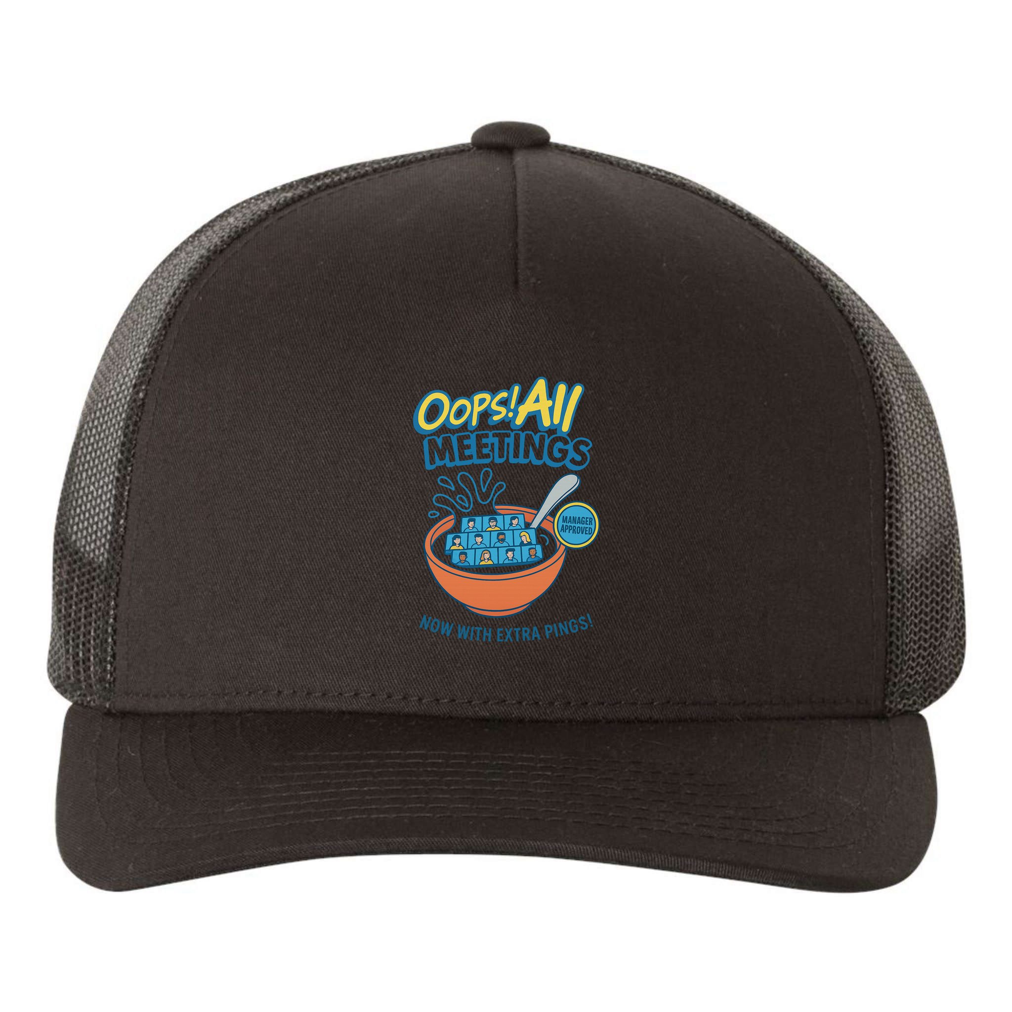 Oops! All Meetings Yupoong Adult 5-Panel Trucker Hat