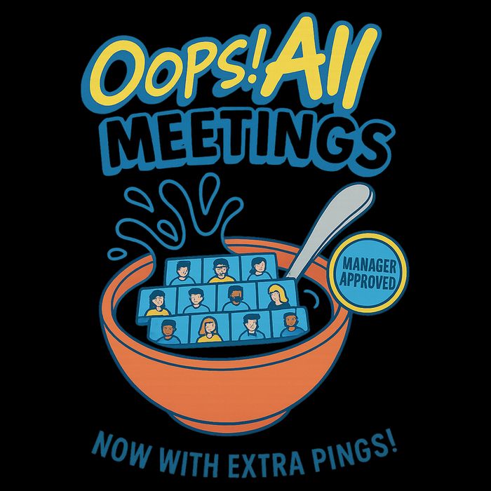 Oops! All Meetings Cropped Pullover Crew