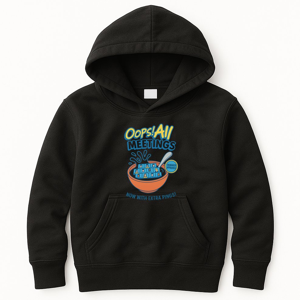 Oops! All Meetings Kids Hoodie