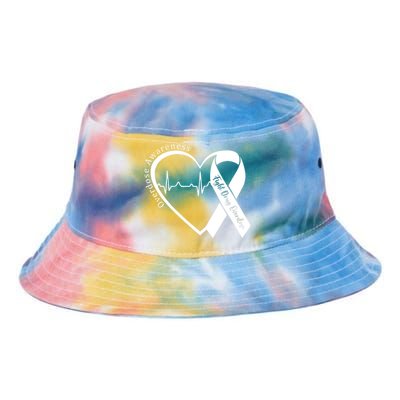 Overdose Awareness Month Heart Purple Ribbon Support Tie Dye Newport Bucket Hat