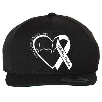 Overdose Awareness Month Heart Purple Ribbon Support Wool Snapback Cap