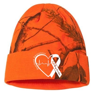 Overdose Awareness Month Heart Purple Ribbon Support Kati Licensed 12" Camo Beanie