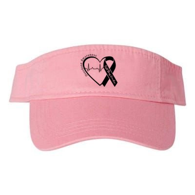 Overdose Awareness Month Heart Purple Ribbon Support Valucap Bio-Washed Visor