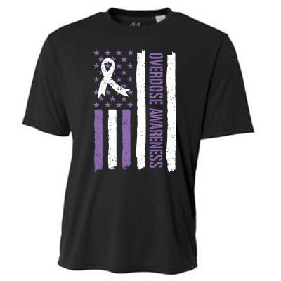 Overdose Awareness Month Flag Purple For Men And Women Cooling Performance Crew T-Shirt