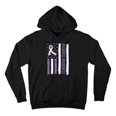 Overdose Awareness Month Flag Purple For Men And Women Hoodie