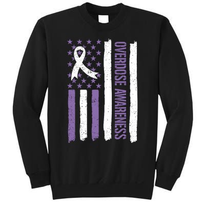 Overdose Awareness Month Flag Purple For Men And Women Sweatshirt