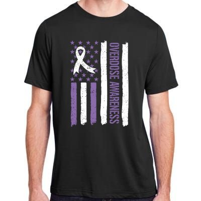 Overdose Awareness Month Flag Purple For Men And Women Adult ChromaSoft Performance T-Shirt