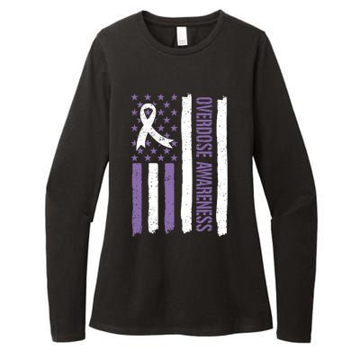 Overdose Awareness Month Flag Purple For Men And Women Womens CVC Long Sleeve Shirt