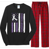 Overdose Awareness Month Flag Purple For Men And Women Long Sleeve Pajama Set