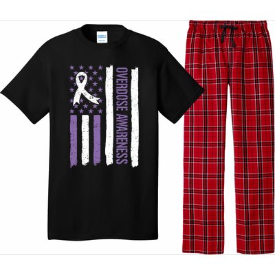 Overdose Awareness Month Flag Purple For Men And Women Pajama Set