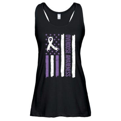 Overdose Awareness Month Flag Purple For Men And Women Ladies Essential Flowy Tank