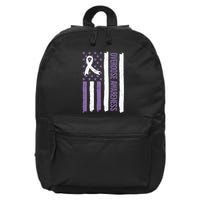 Overdose Awareness Month Flag Purple For Men And Women 16 in Basic Backpack