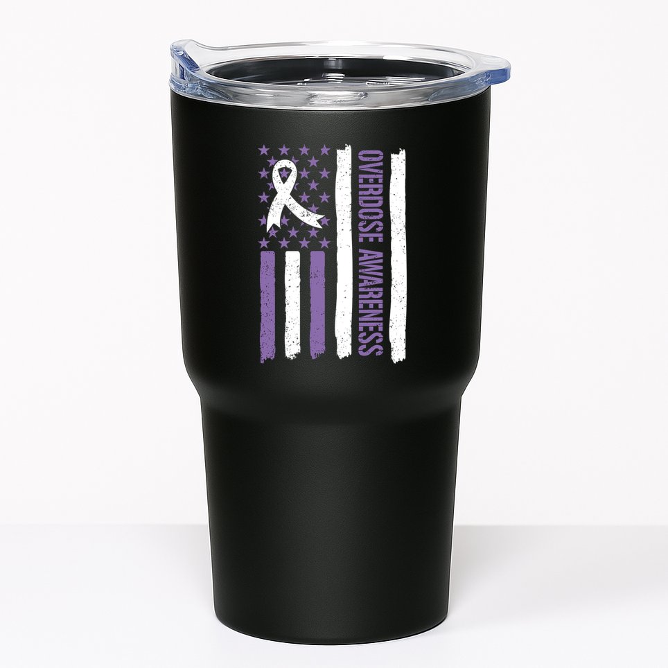 Overdose Awareness Month Flag Purple For Men And Women Tumbler
