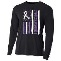 Overdose Awareness Month Flag Purple For Men And Women Cooling Performance Long Sleeve Crew