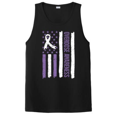 Overdose Awareness Month Flag Purple For Men And Women PosiCharge Competitor Tank