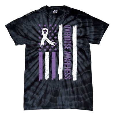 Overdose Awareness Month Flag Purple For Men And Women Tie-Dye T-Shirt