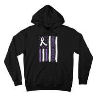 Overdose Awareness Month Flag Purple For Men And Women Tall Hoodie