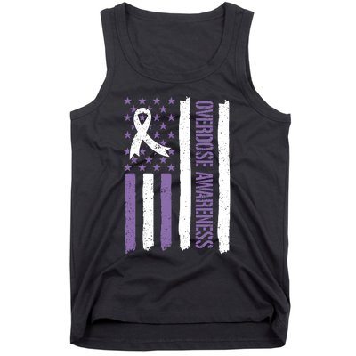 Overdose Awareness Month Flag Purple For Men And Women Tank Top