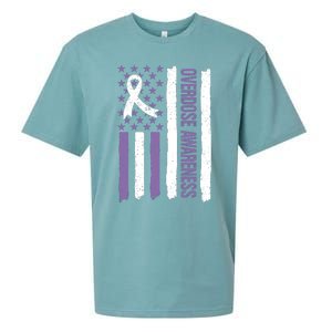 Overdose Awareness Month Flag Purple For Men And Women Sueded Cloud Jersey T-Shirt