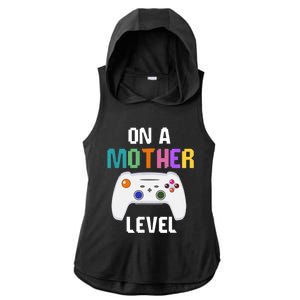 On A Mother Level Up Mothers Day Gamer Mom Retro Controller Gift Ladies PosiCharge Tri-Blend Wicking Draft Hoodie Tank