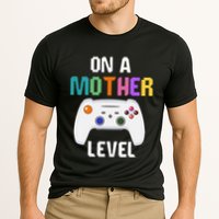 On A Mother Level Up Mothers Day Gamer Mom Retro Controller Gift Cooling Performance Crew T-Shirt