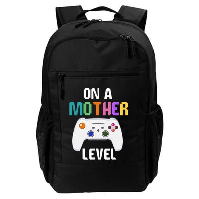 On A Mother Level Up Mothers Day Gamer Mom Retro Controller Gift Backpack