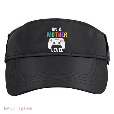 On A Mother Level Up Mothers Day Gamer Mom Retro Controller Gift Adult Drive Performance Visor