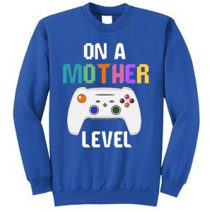 On A Mother Level Up Mothers Day Gamer Mom Retro Controller Gift Sweatshirt