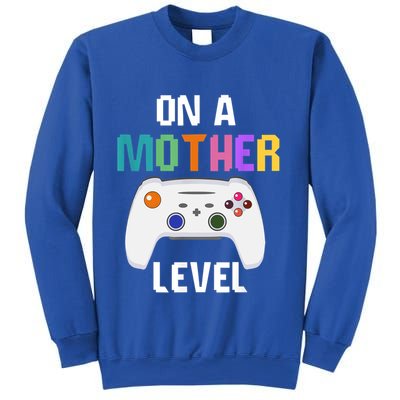 On A Mother Level Up Mothers Day Gamer Mom Retro Controller Gift Sweatshirt