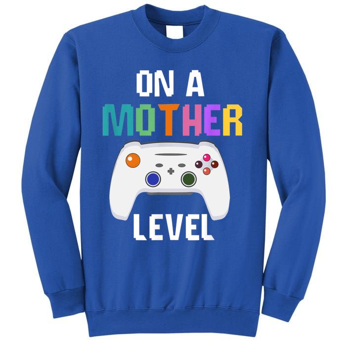 On A Mother Level Up Mothers Day Gamer Mom Retro Controller Gift Sweatshirt