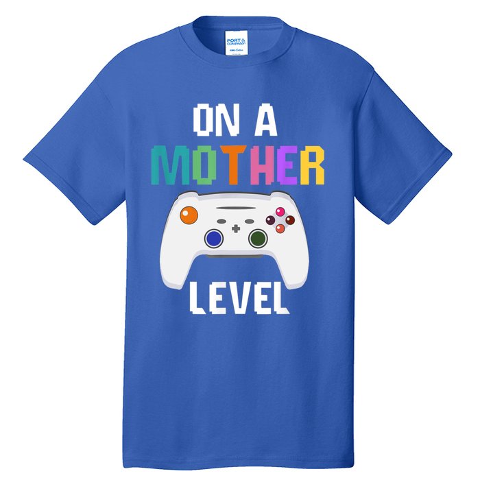 On A Mother Level Up Mothers Day Gamer Mom Retro Controller Gift Tall T-Shirt